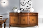 מזנון - CREDENZA מעוצב  - 3 ארוניות , מדפים ומגירות . בשילוב פיתוחים ואינלאי מעודנים  . דגם - 154/A  זניני- איטליה .